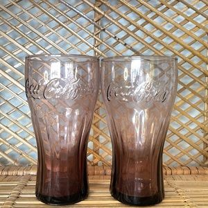 Pair of Purple Coca Cola Cups